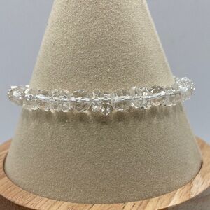 Sterling Silver 925 Herkimer Mines Diamond Quartz Bracelet 7-8”L